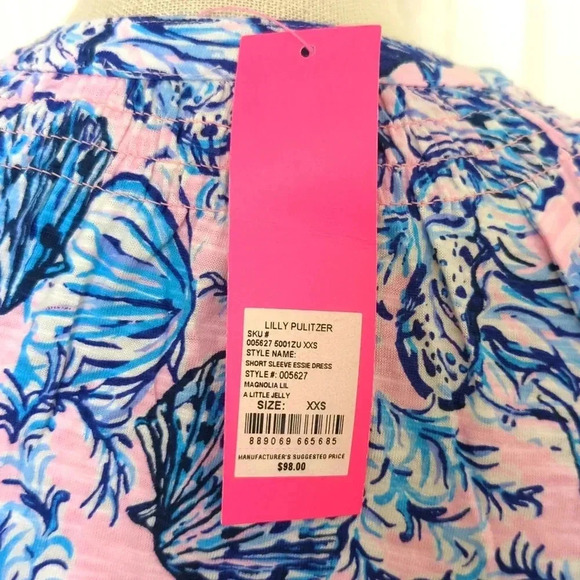 Lilly Pulitzer Essie Dress Magnolia Lilac A Little Jelly Seashell Print … - Picture 6 of 7